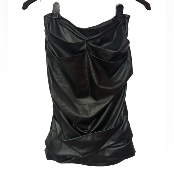 Brochu Walker Gina Ruched Pencil Skirt - Black Onyx Size Medium - Picture 5 of 7